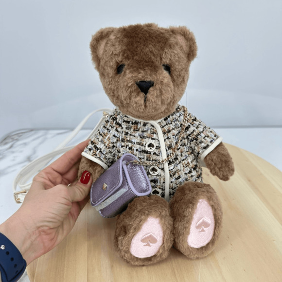 Kate Spade Oh What Fun Teddy Bear Crossbody Bag Collectable Novelty Kidcore NWT - Picture 2 of 7